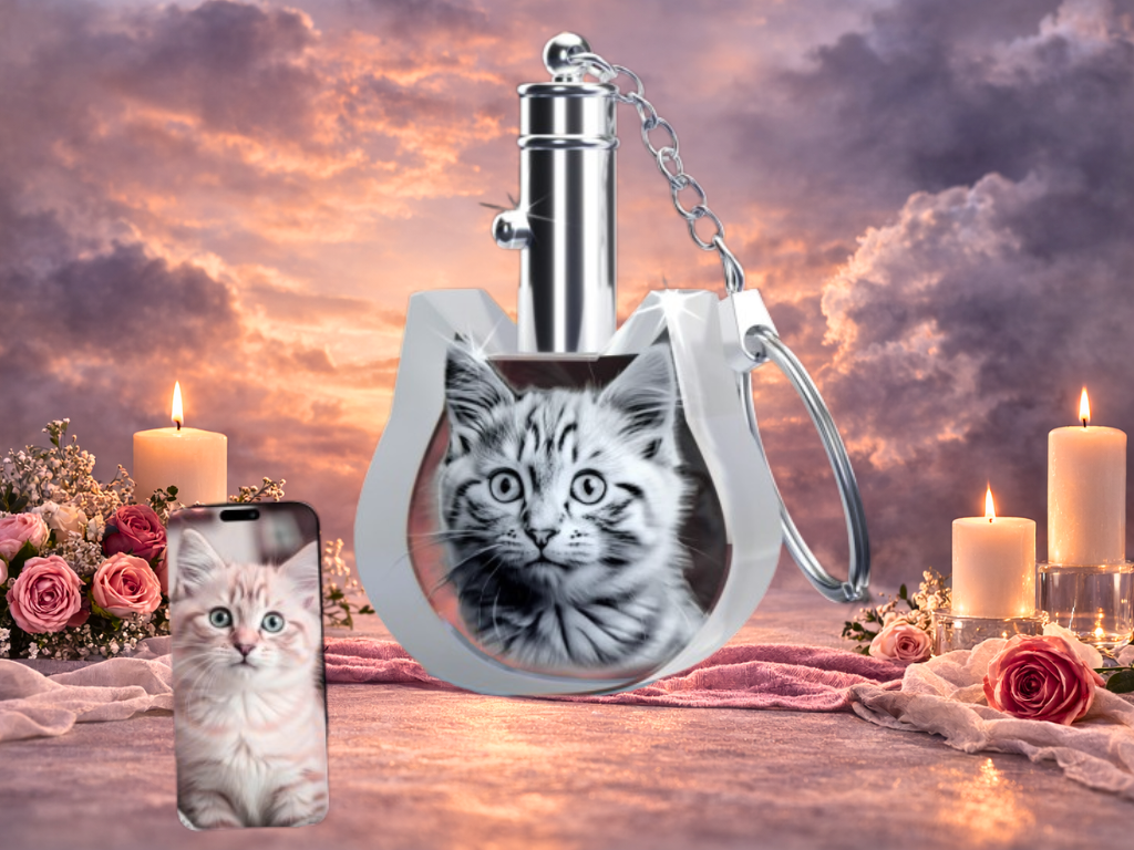 Crystal Cat Keychain