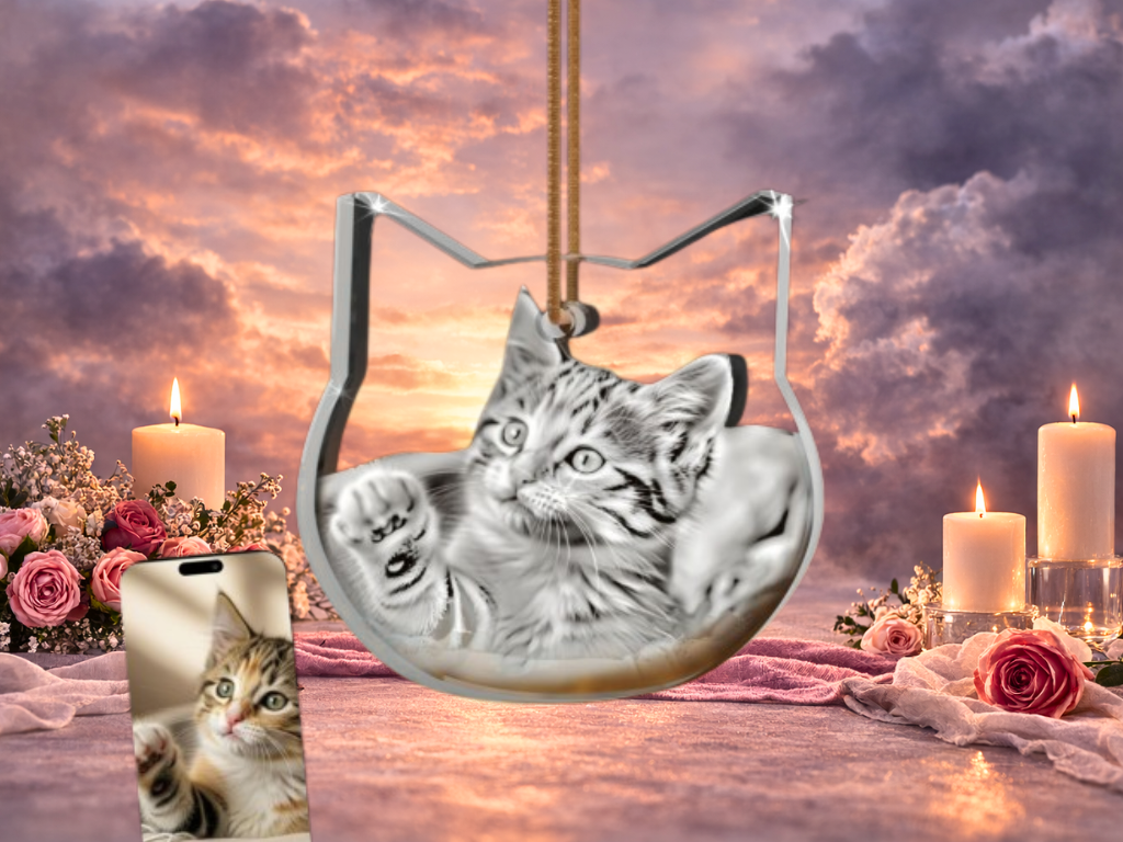 Crystal Cat Ornament